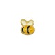 Entrepieza de Metal Zamak Abeja Esmaltada 9x9,8mm (Ø1.7mm)