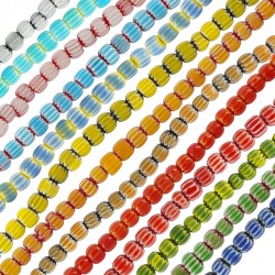 Tubo de Vidrio Murano 6x6mm (60pcs/tira)
