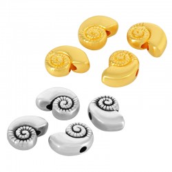 Entrepieza de Metal Zamak Caracola 11x8mm (Ø1.8mm)