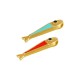 Colgante de Metal Zamak Pez Esmaltado 4,9x22,6mm (Ø1,3mm)