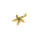 Colgante de Metal Zamak Estrella de Mar Esmaltado 15x2,1mm (Ø1,5mm)
