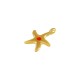 Colgante de Metal Zamak Estrella de Mar Esmaltado 15x2,1mm (Ø1,5mm)