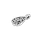 Colgante de Metal Zamak Gota con Flor de Mandala 7x10mm