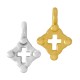 Colgante de Metal Zamak Rombo con Cruz 8mm