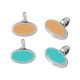 Colgante de Metal Zamak Oval Esmaltado 8,4x5mm (Ø1,8mm)