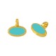 Colgante de Metal Zamak Oval Esmaltado 8,4x5mm (Ø1,8mm)