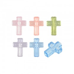 Entrepieza de Acrilico Cruz 12x16mm (Ø2mm)