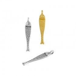 Colgante de Metal Zamak Pez 6x28mm