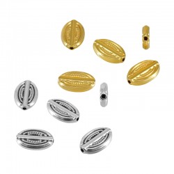 Entrepieza de Metal Zamak Oval 10x15mm (Ø1,5mm)