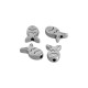 Entrepieza de Metal Zamak Pez 11x8mm (Ø1.4mm)
