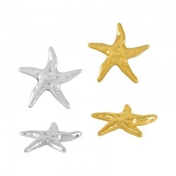 Colgante de Metal Zamak Estrella de Mar 36x5,8mm (Ø2,2mm)