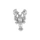 Colgante de Metal Zamak Langosta 28x45mm (Ø2,2mm)