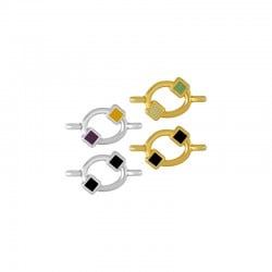 Conector de Metal Zamak Oval Esmaltado 8,6x11mm (Ø1,9mm)
