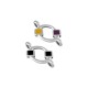 Conector de Metal Zamak Oval Esmaltado 8,6x11mm (Ø1,9mm)