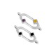 Conector de Metal Zamak Oval Esmaltado 8,8x19,7mm (Ø1,8mm)