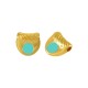 Entrepieza de Metal Zamak Semicirculo Esmaltado 10,3x9,8mm (Ø2mm)