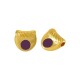 Entrepieza de Metal Zamak Semicirculo Esmaltado 10,3x9,8mm (Ø2mm)