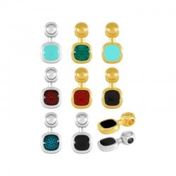 Colgante de Metal Zamak Esmaltado 7x14mm (Ø2,2mm)
