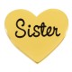 Entrepieza de Acero Inoxidable 305 Corazón "Sister" 13x15mm/3.5mm(Ø2mm)