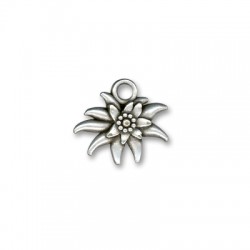 Colgante de Metal Zamak Flor de las Nieves 20x18.5mm