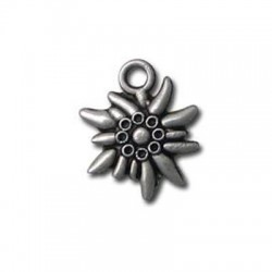 Colgante de Metal Zamak Flor de las Nieves 15mm