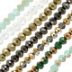 Entrepieza de Cristal Facetada Rondel 6x4mm (100uds/tira)