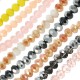 Entrepieza de Cristal Facetada Rondel 6x4mm (100uds/tira)