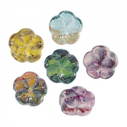 Pasador de Cerámica Flor con Esmalte 18mm/7mm (Ø2mm)