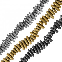 Entrepieza de Hematita Irregular 8,5x3/2,4mm(Ø1,4mm)(~40pcs/str)