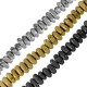Entrepieza de Hematita Irregular 5x6/3,5mm(Ø1,4mm)(~40pcs/tira)