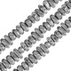 Entrepieza de Hematita Irregular 5x6/3,5mm(Ø1,4mm)(~40pcs/tira)