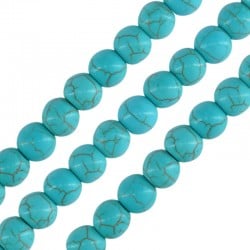 Bola de Howlita 8mm (Ø~1.6mm) (~50pcs)