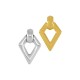 Colgante de Metal Zamak Rombo 23x36mm (Ø3,2mm)