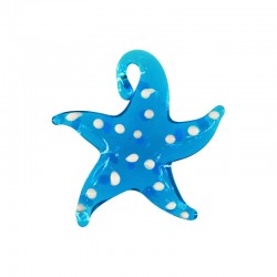 Colgante de Vidrio Murano Estrella de Mar (~25x30mm)