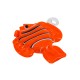 Colgante de Vidrio Murano Pez Naranja (~35x40mm)