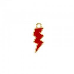 Colgante de Metal Esmaltado Rayo 19x8mm