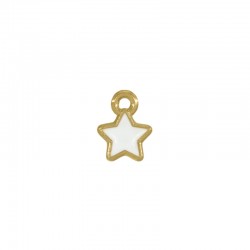 Colgante de Metal Esmaltado Estrella 10x8mm