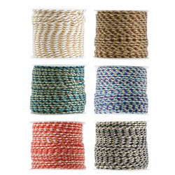 Cordón de Algodón y Poliéster Trenzado 2mm (10mtr/rollo)