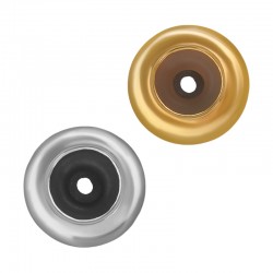 Cierre de Metal Latón Rondel con Caucho 9x4,3mm(Ø 2.2mm)