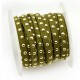 Cordón de Antelina Plano con Tachuelas 5mm (5 pcs x 1mtr/rollo)