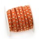 Cordón de Antelina Plano con Tachuelas 5mm (5 pcs x 1mtr/rollo)