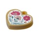 Colgante de Metacrilato Corazón con Flores 21x18mm