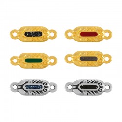 Conector de Metal Zamak Rectangular con Esmalte 7x14mm