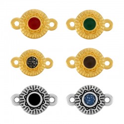 Conector de Metal Zamak Redondo con Esmalte 10mm