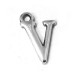 Colgante de Metal Zamak Letra "V" 12mm