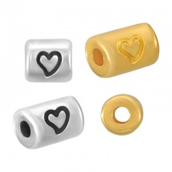 Tubo de Metal Zamak con Corazón 5mm(Ø2.2mm)