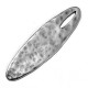 Colgante de Metal Zamak Ovalado Largo Martillado 51x14mm
