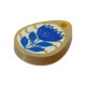 Colgante de Metacrilato Gota con Flores 17x22mm