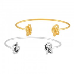 Pulsera de Metal Latón con 2 Nudos 65mm