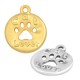 Colgante de Metal Zamak Redondo "Cat Lover" Pata Gato 16mm